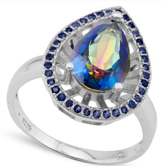 Jewelry Black Friday Sale Ocean Mysticgemstone Navy Sapphire Ring